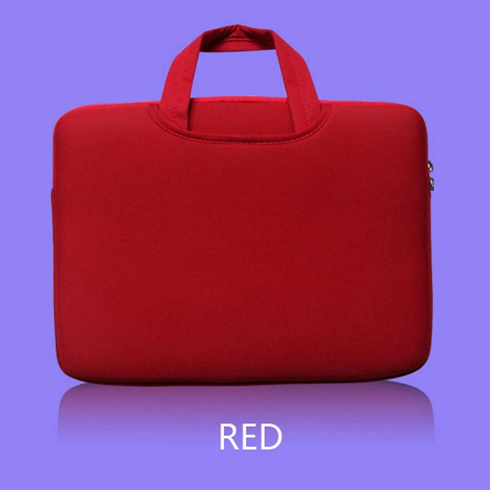 Soft Sleeve Bag Briefcase Handlebag Pouch Portable Laptop Bag Replacement for 14-inch 14'' Ultrabook Laptop Red