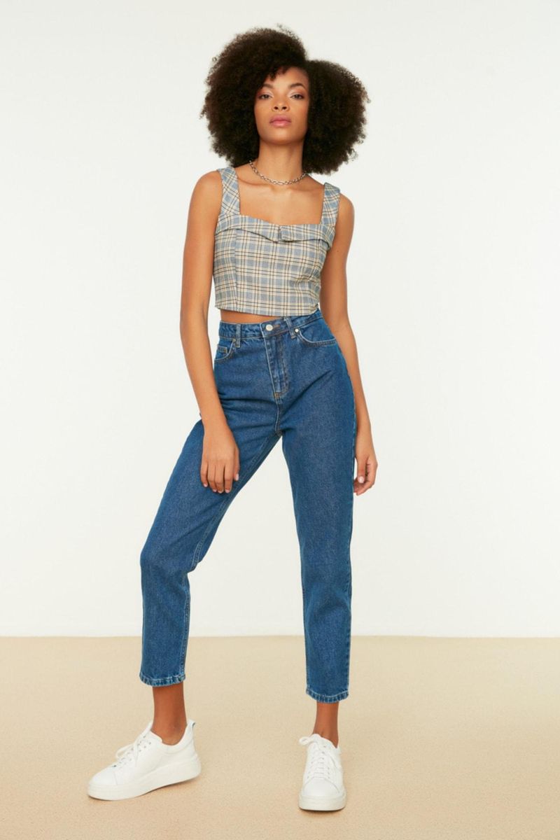 Jeans - Blue - Mom