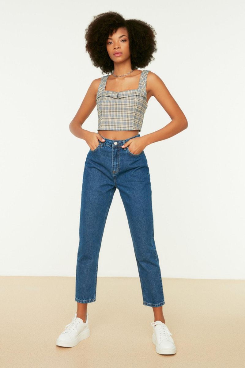 Jeans - Blue - Mom