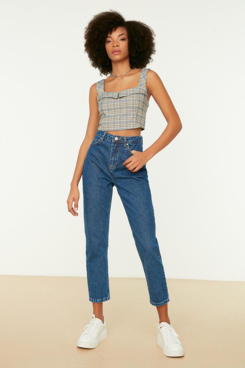 Jeans - Blue - Mom