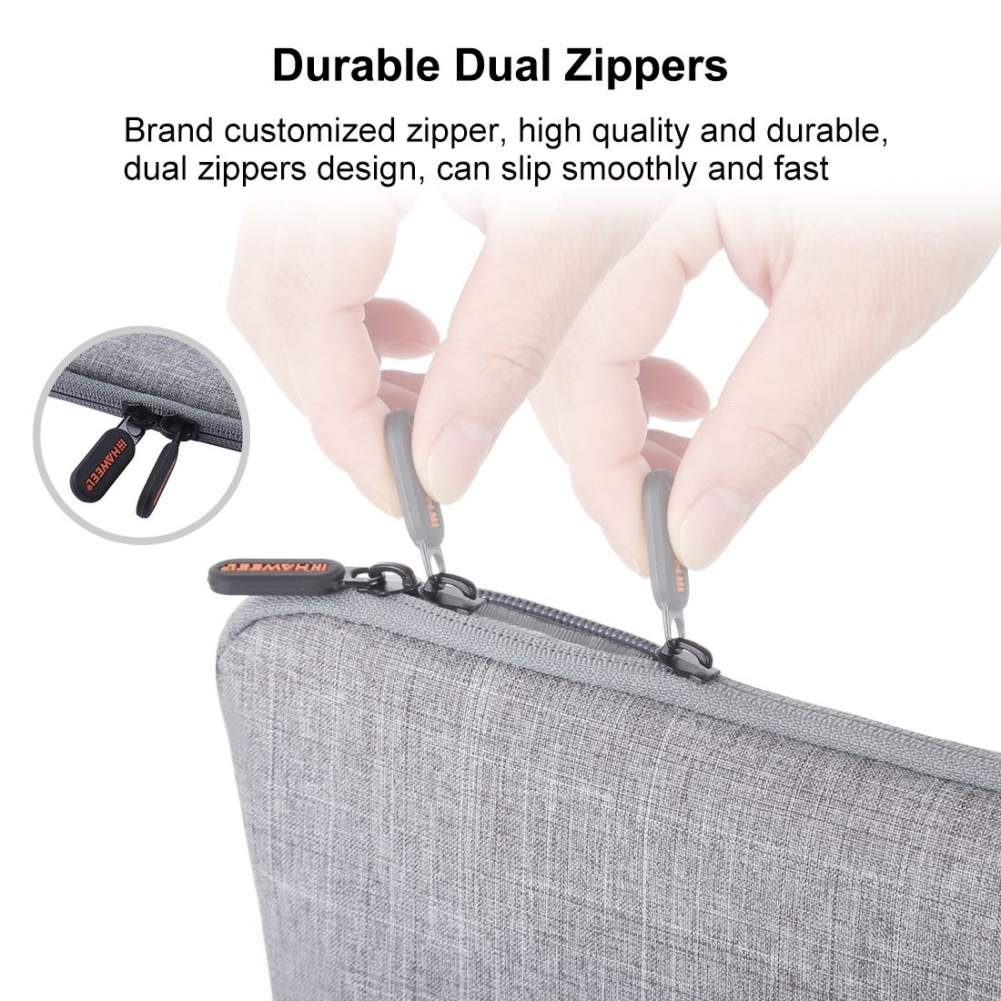 HAWEEL 11 Inch Sleeve Case Zipper Briefcase Carrying Bag, Forbook, Samsung, Lenovo, Sony, DELL Alienware, CHUWI, ASUS, HP, 11 Inch And Below Laptops / Tablets(Grey)