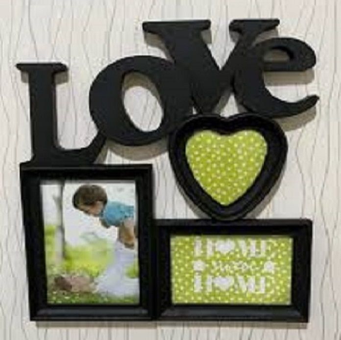 Plastic 3 Slots Love Photo Frame...