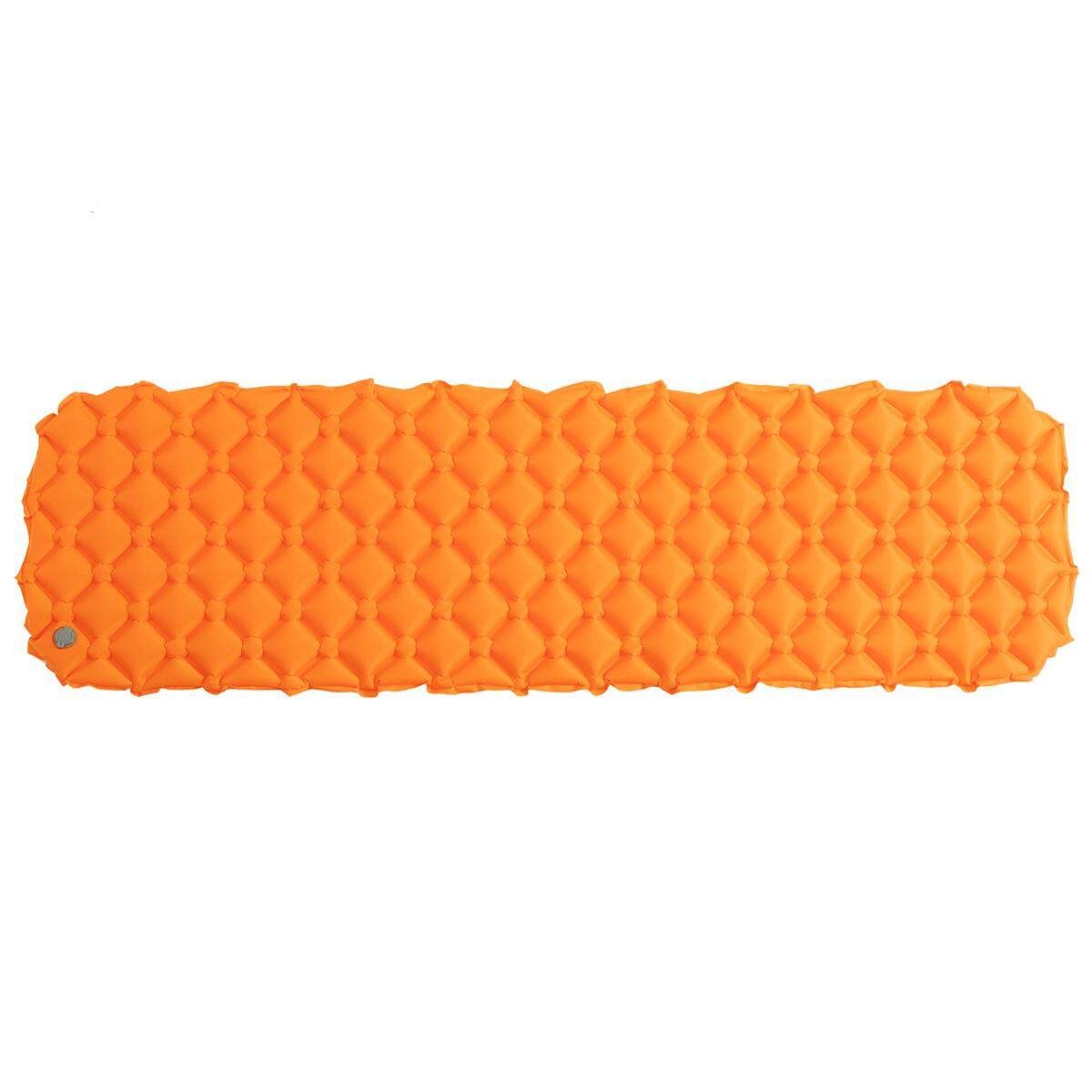 195×58×5 Lightweight Portable Inflatable Sleeping Pad Air Mattress Waterproof Camping Mat Comfortable Sleeping Beach Mat With Pillow Orange