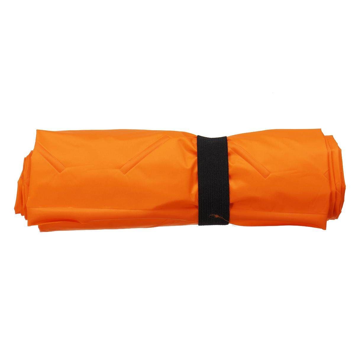 195×58×5 Lightweight Portable Inflatable Sleeping Pad Air Mattress Waterproof Camping Mat Comfortable Sleeping Beach Mat With Pillow Orange