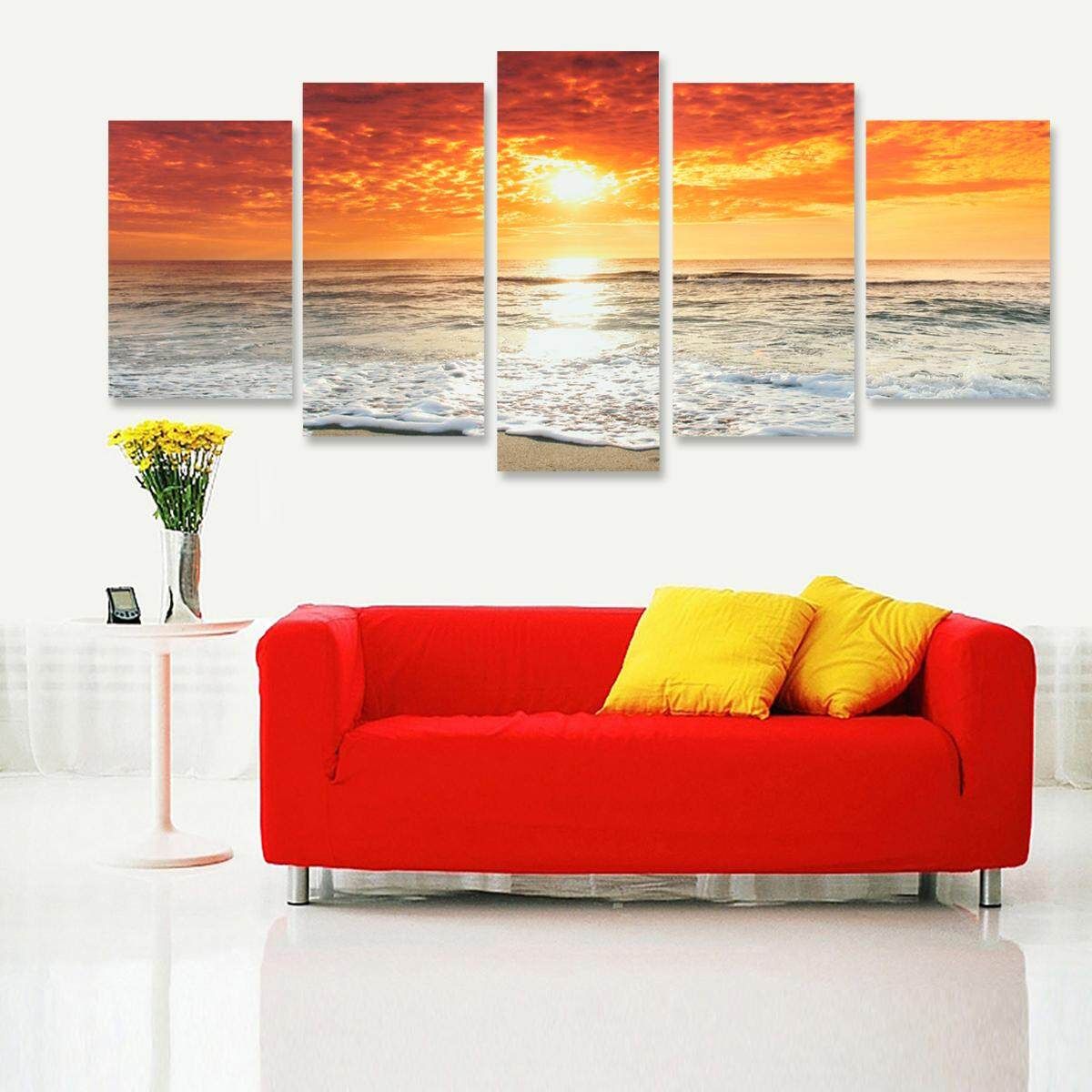Sea Sunset Cloud Landscape Canvas Art Oil Print Picture Home Wall Decor Frameless