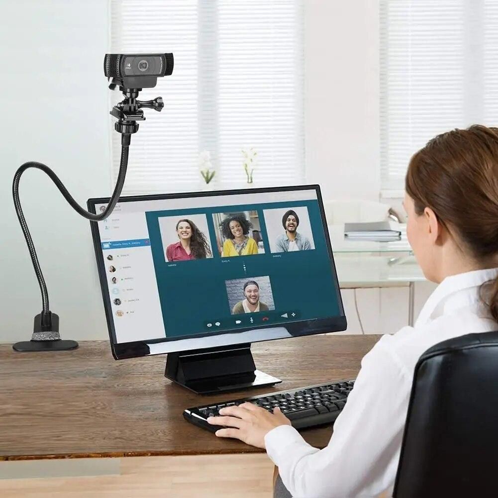 Holder For Phone Webcam Stand Flexible Adjustable Desk Mount Gooseneck Clamp Clip Camera Holder Mobile Phone Accessories
