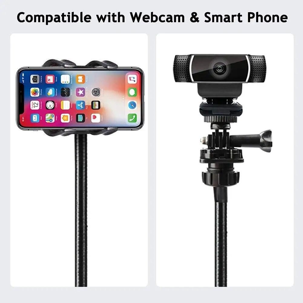 Holder For Phone Webcam Stand Flexible Adjustable Desk Mount Gooseneck Clamp Clip Camera Holder Mobile Phone Accessories