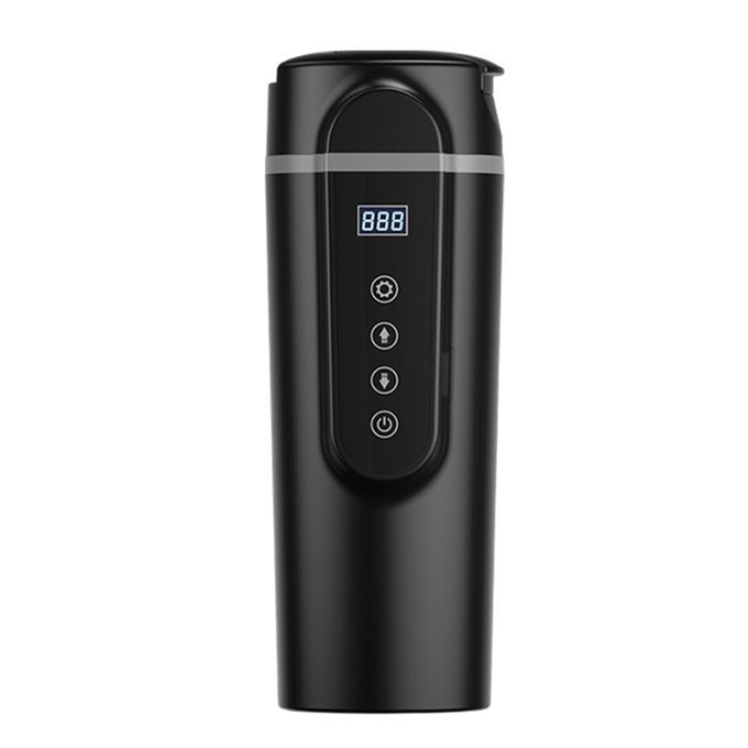 Travel Coffee Mug Temp Control Kettle Boil Water Small Screen Black