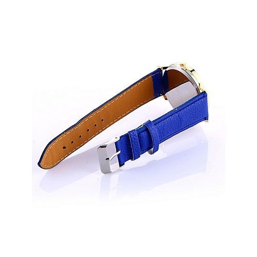 Christmas Cartoon Pattern Dial Analogy Display Quartz Women Wrist Watch-Blue