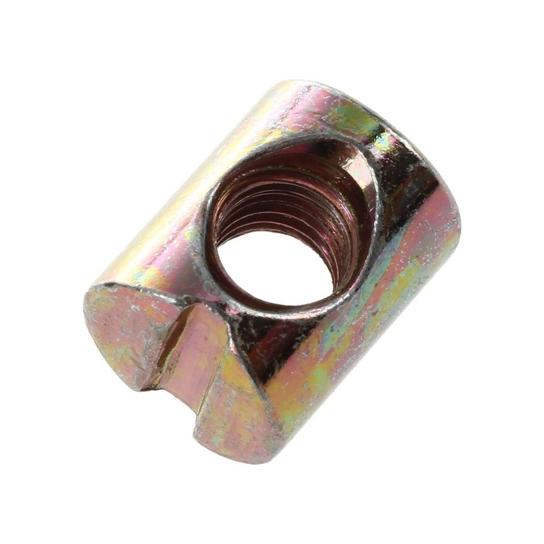 10pcs M6 Barrel Dowel Slotted Furniture Nut for Beds Crib Chairs