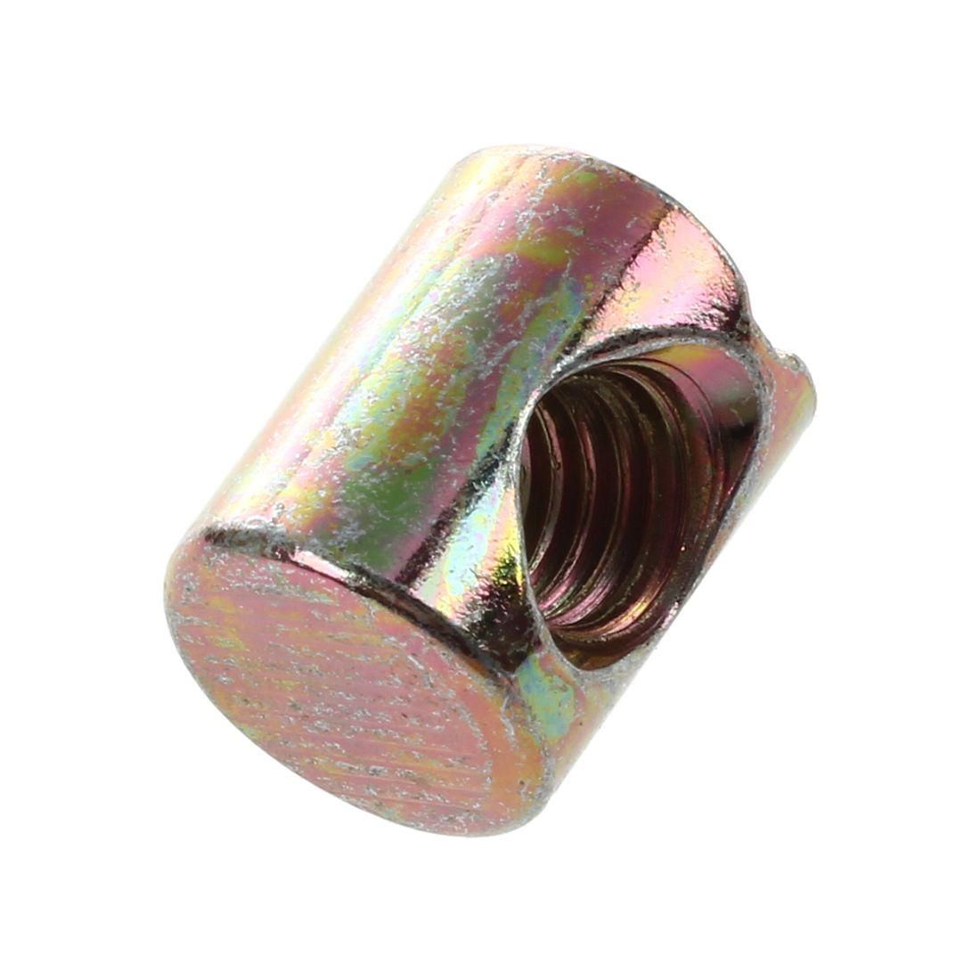10pcs M6 Barrel Dowel Slotted Furniture Nut for Beds Crib Chairs