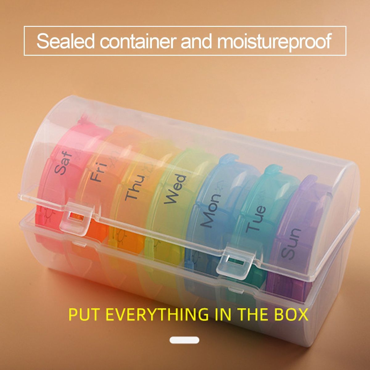 Weekly Pill Organizer Pill Box Large Compartments