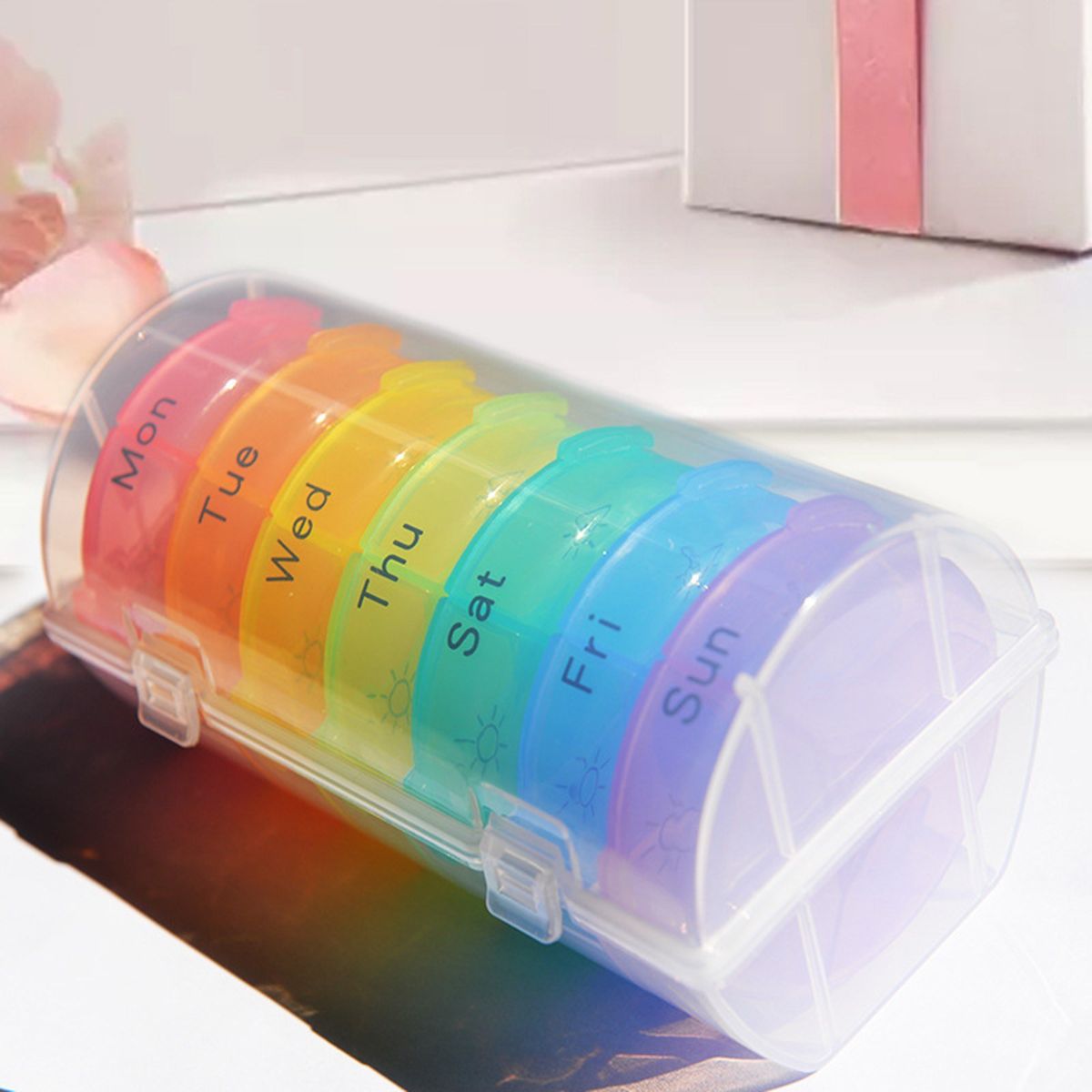 Weekly Pill Organizer Pill Box Large Compartments