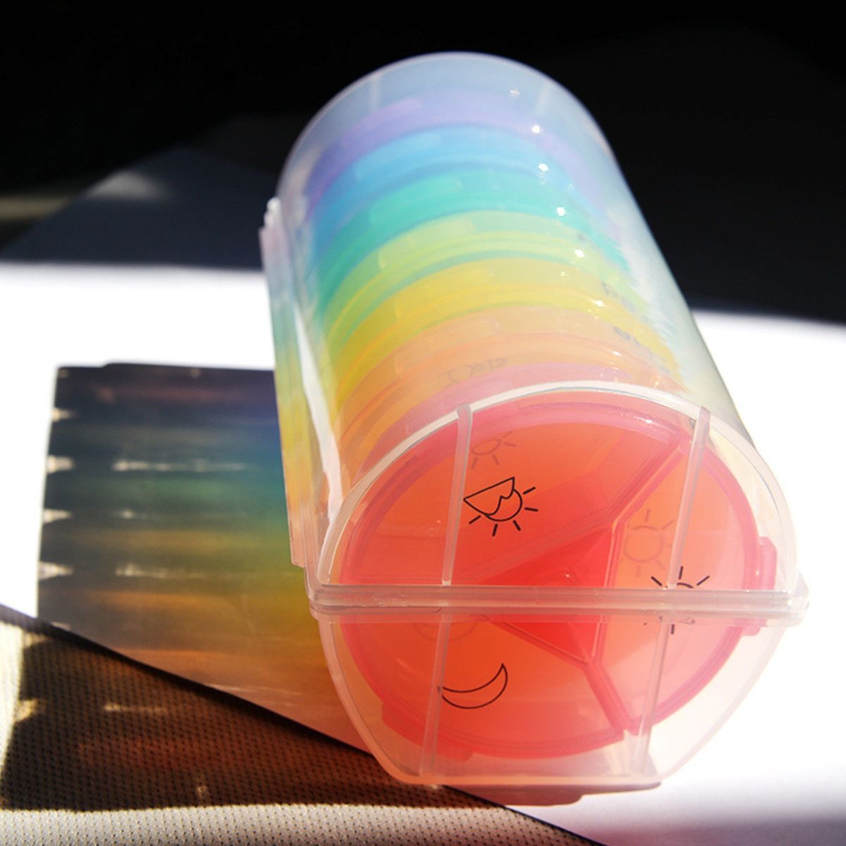 Weekly Pill Organizer Pill Box Large Compartments
