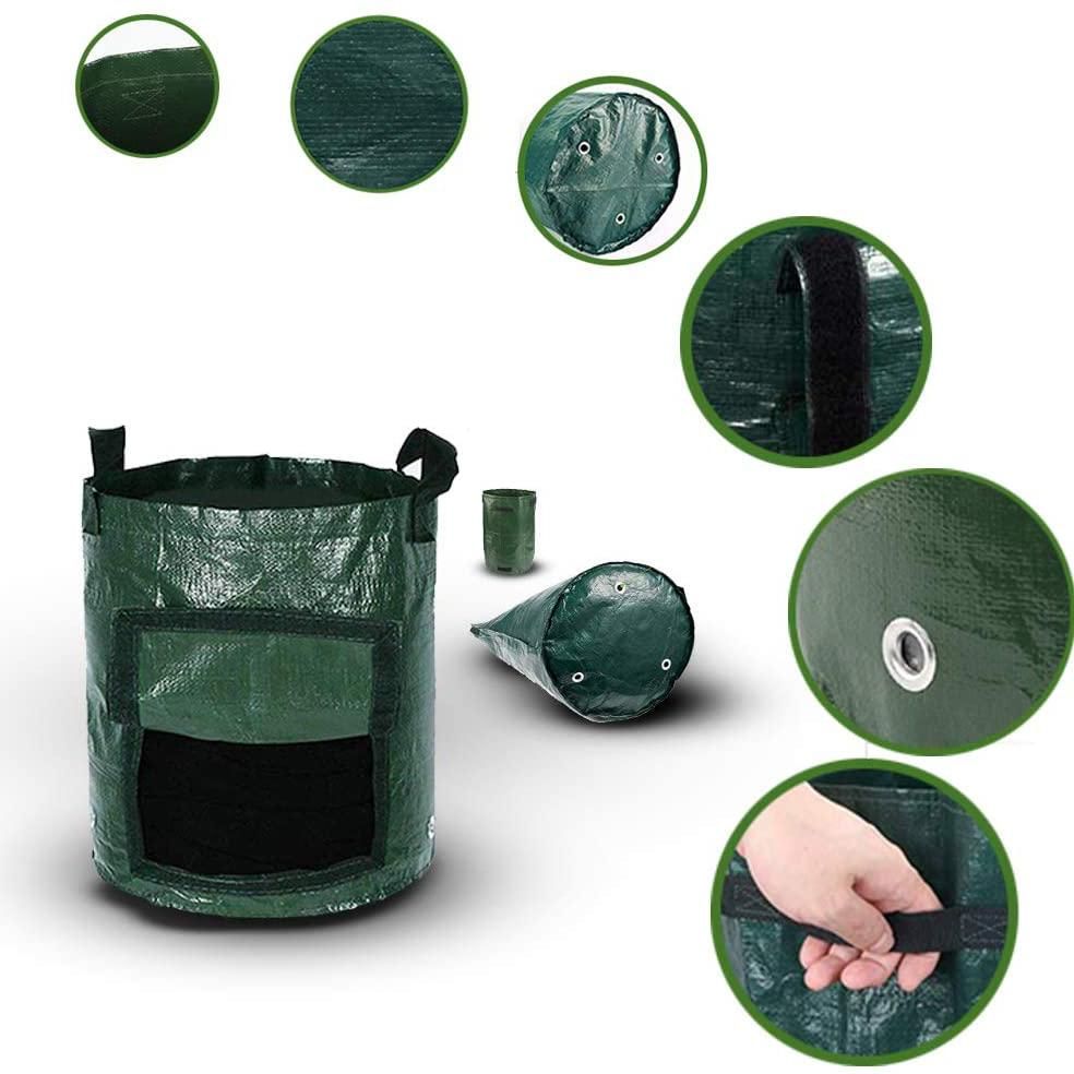 3PCS Potato Grow Bags 7 Gallons Garden Vegetable Planter with Handles Access Flap for VegetablesTomatoCarrot