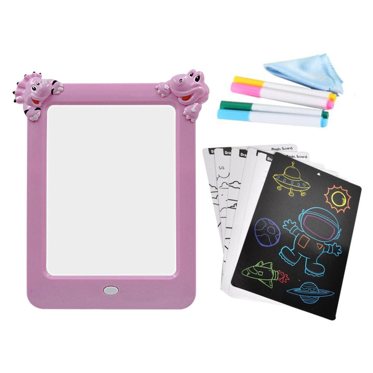 1 Set Tablet Kids LCD Electronic Board Pink