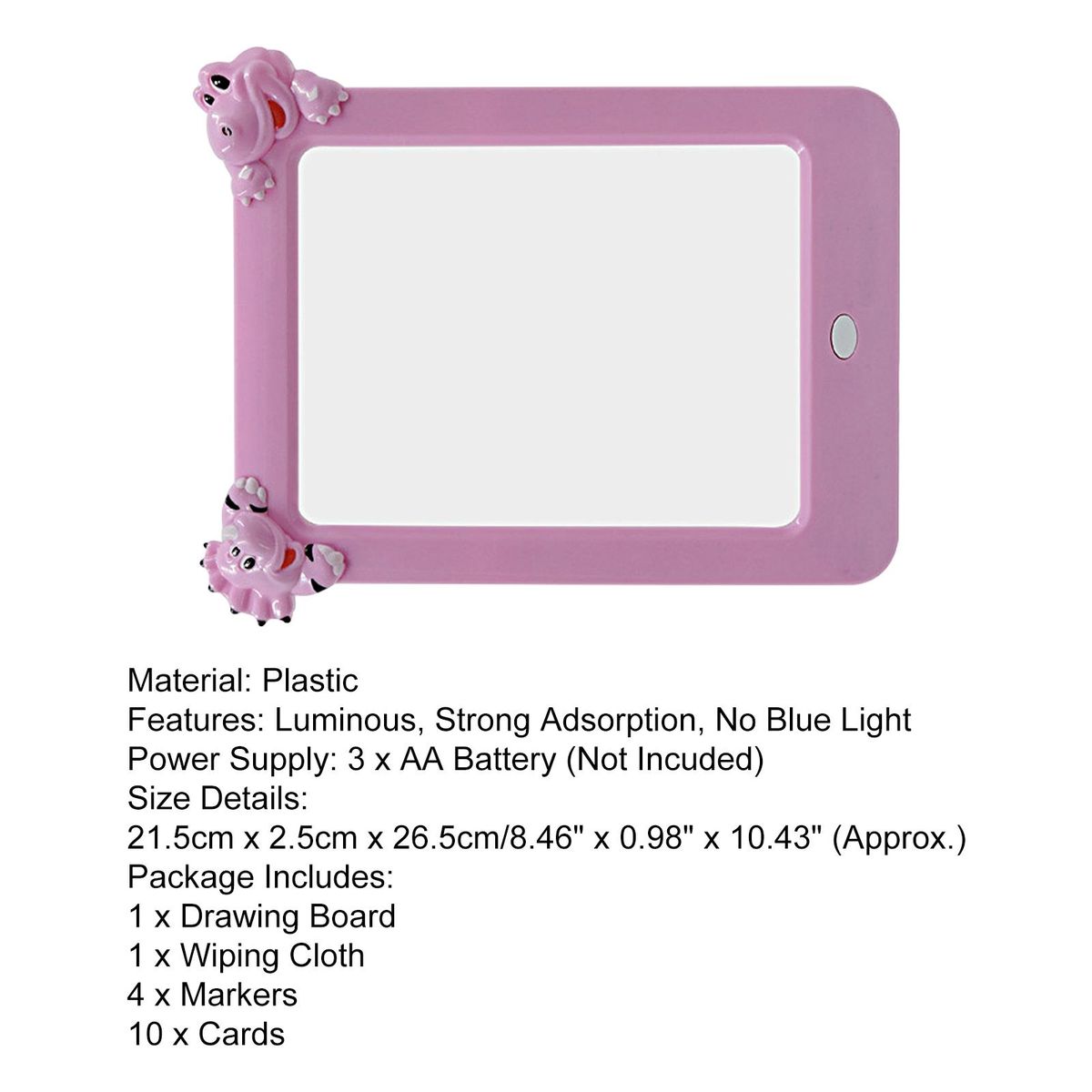1 Set Tablet Kids LCD Electronic Board Pink