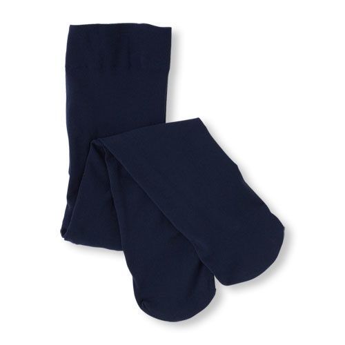 Girl Plain Black Tights/ Pop Socks- Black