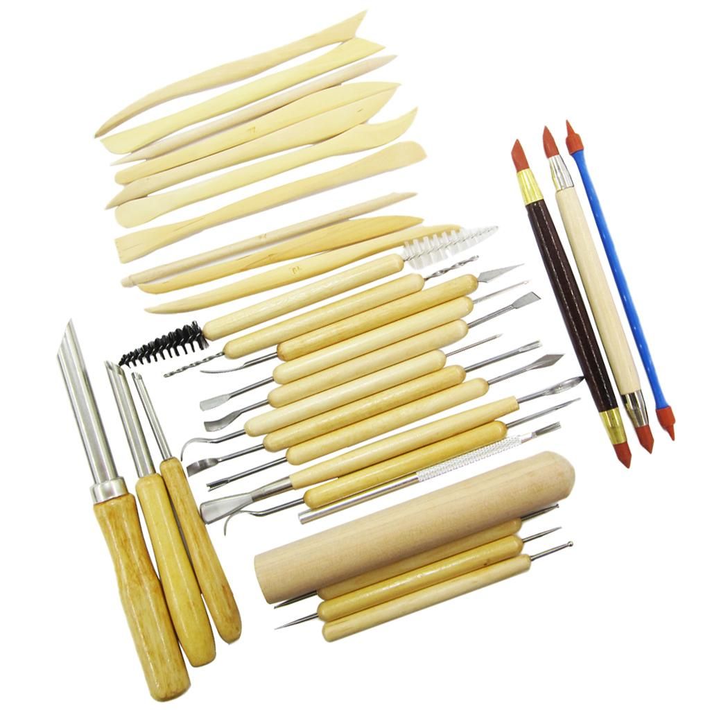 31 Pieces Ploymer Ceramic Clay Tools Complete Grinding Pieces