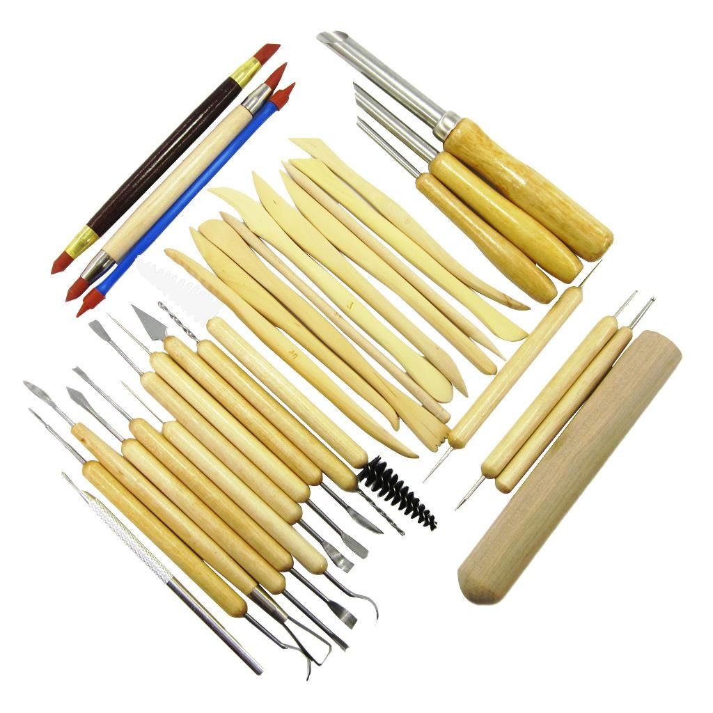 31 Pieces Ploymer Ceramic Clay Tools Complete Grinding Pieces