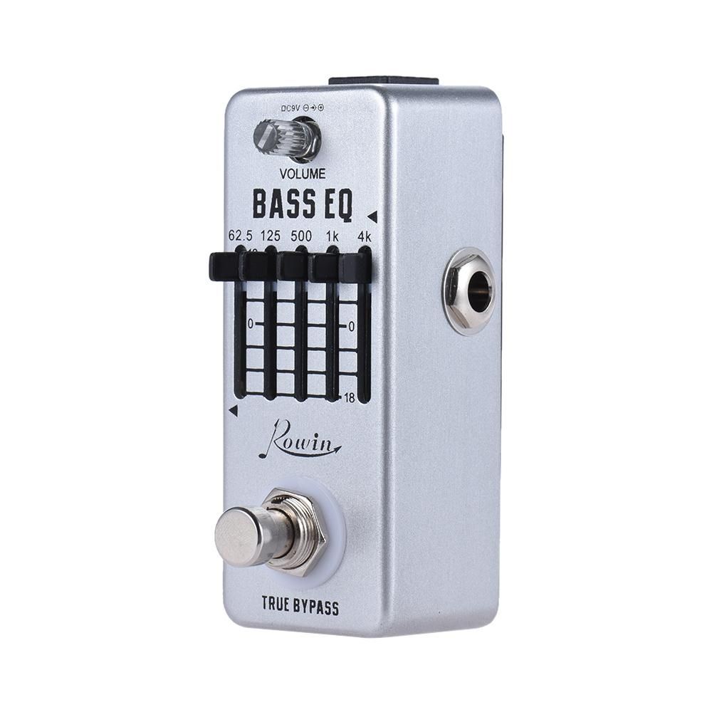Rowin Bass Guitar Equalizer Effect Pedal 5-Band EQ Aluminum Alloy Body True Bypass