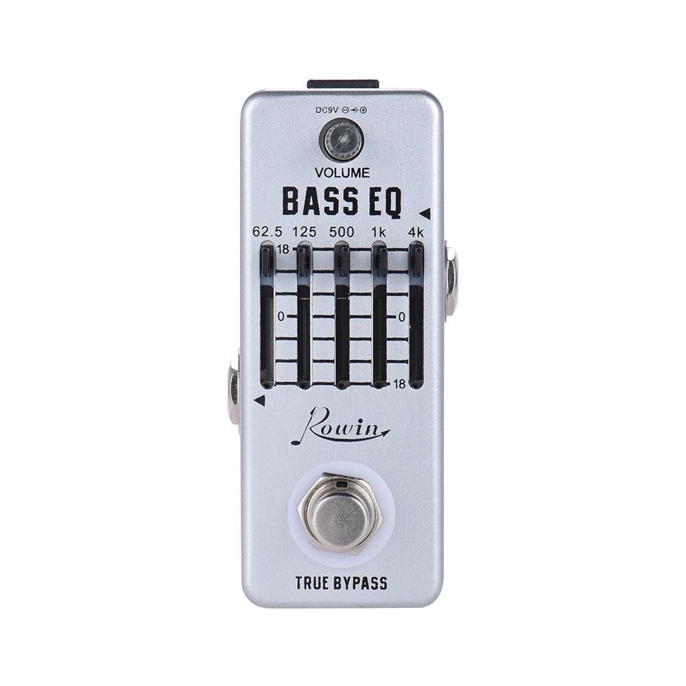 Rowin Bass Guitar Equalizer Effect Pedal 5-Band EQ Aluminum Alloy Body True Bypass