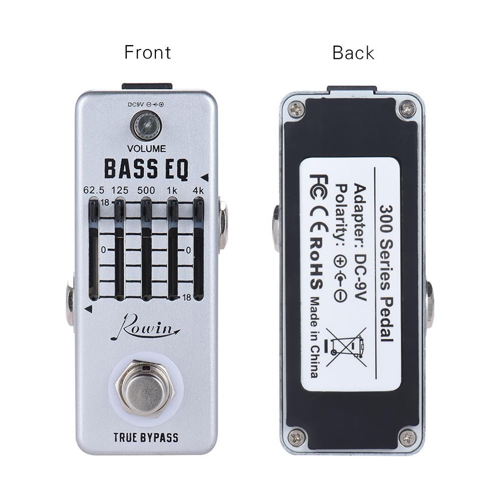 Rowin Bass Guitar Equalizer Effect Pedal 5-Band EQ Aluminum Alloy Body True Bypass