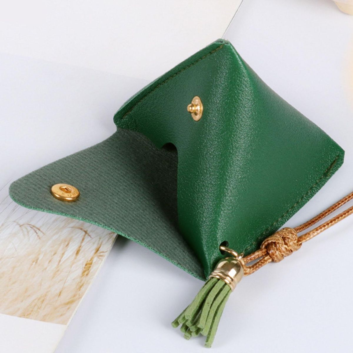 Women Wallet Coins Purse Gift Jewelry Bag Green