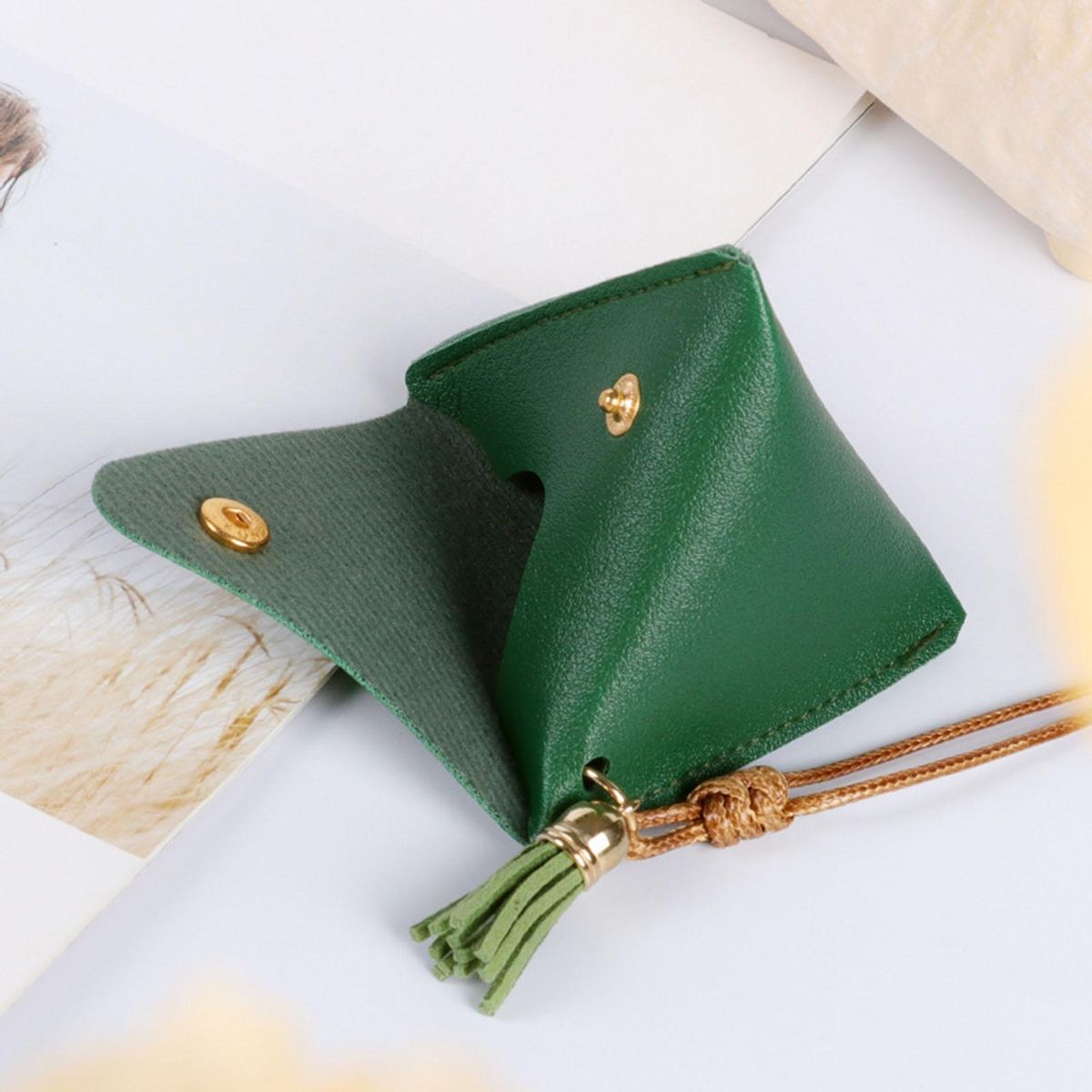 Women Wallet Coins Purse Gift Jewelry Bag Green