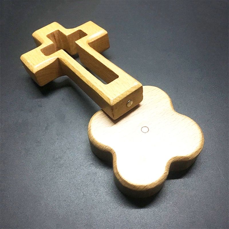Catholic Wooden For Cross For Table Decor 5.5x2.7in