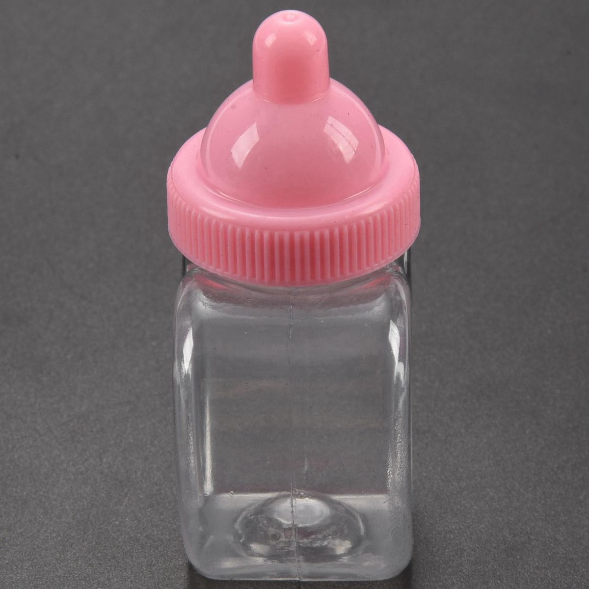 Baby Shower Party Favours Decoration Candy Filling Heart Shape Bottles 9 x 5.5cm (Pink)
