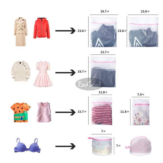 EsoGoal 7Pcs Mesh Laundry Net Bags Clothe Protection