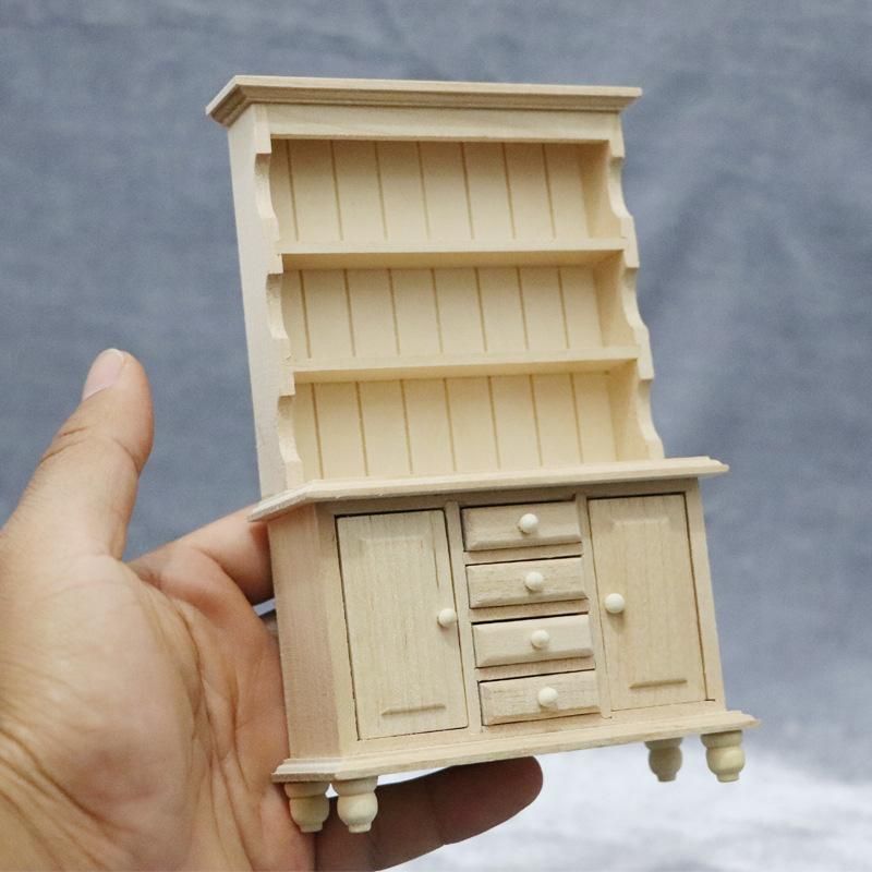 1/12 Mini Dollhouse Furniture Bookshelf Mini Cabinet Living