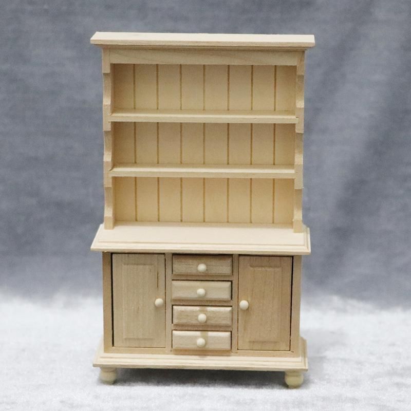 1/12 Mini Dollhouse Furniture Bookshelf Mini Cabinet Living