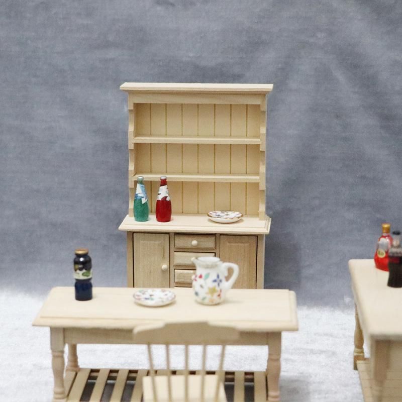 1/12 Mini Dollhouse Furniture Bookshelf Mini Cabinet Living