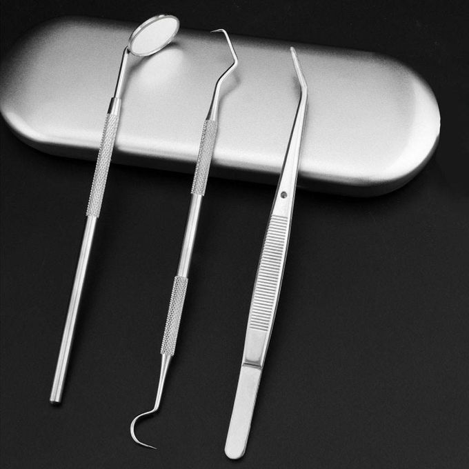 Dental Tools Cleaning Kit Personal Use Stainless Steel 4 Pieces