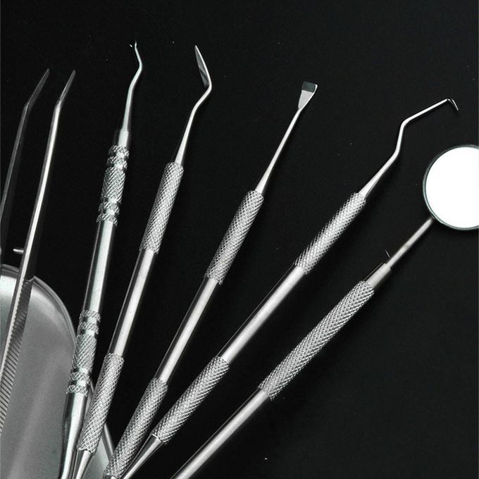 Dental Tools Cleaning Kit Personal Use Stainless Steel 4 Pieces