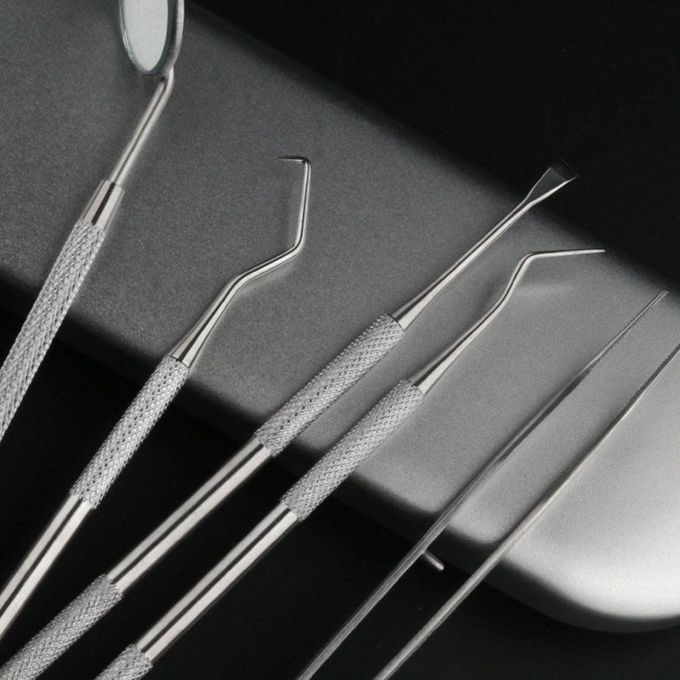 Dental Tools Cleaning Kit Personal Use Stainless Steel 4 Pieces