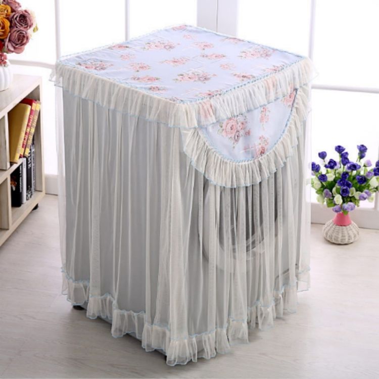Cloth Lace Washing Machine Cover Sun Protection Dust Cover