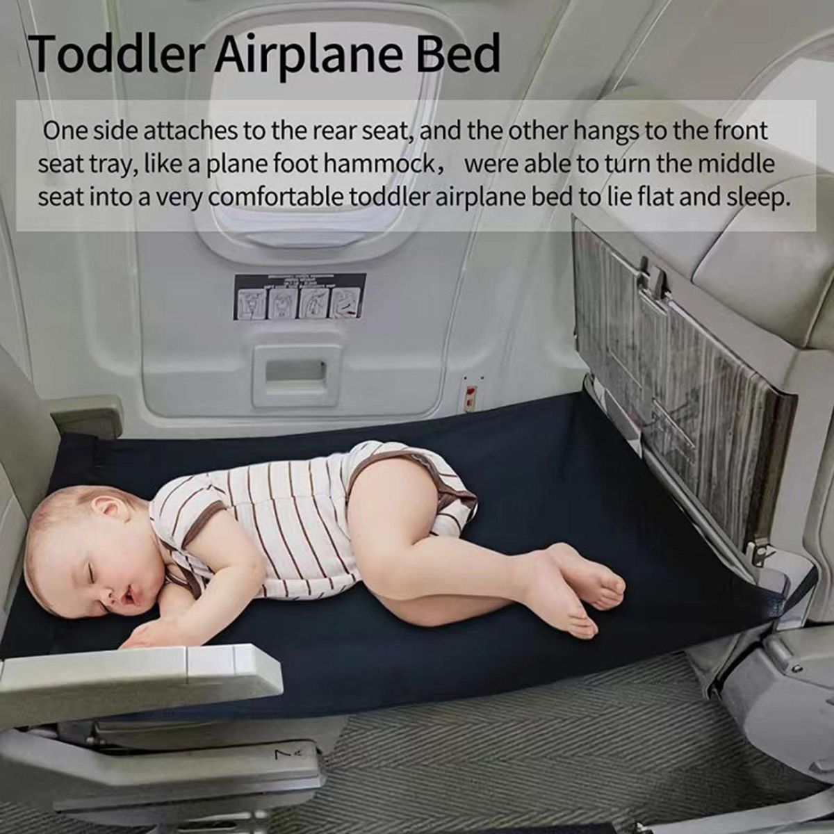 Toddler Airplane Bed Travel Use Toddler Airplane Seat Extender Black