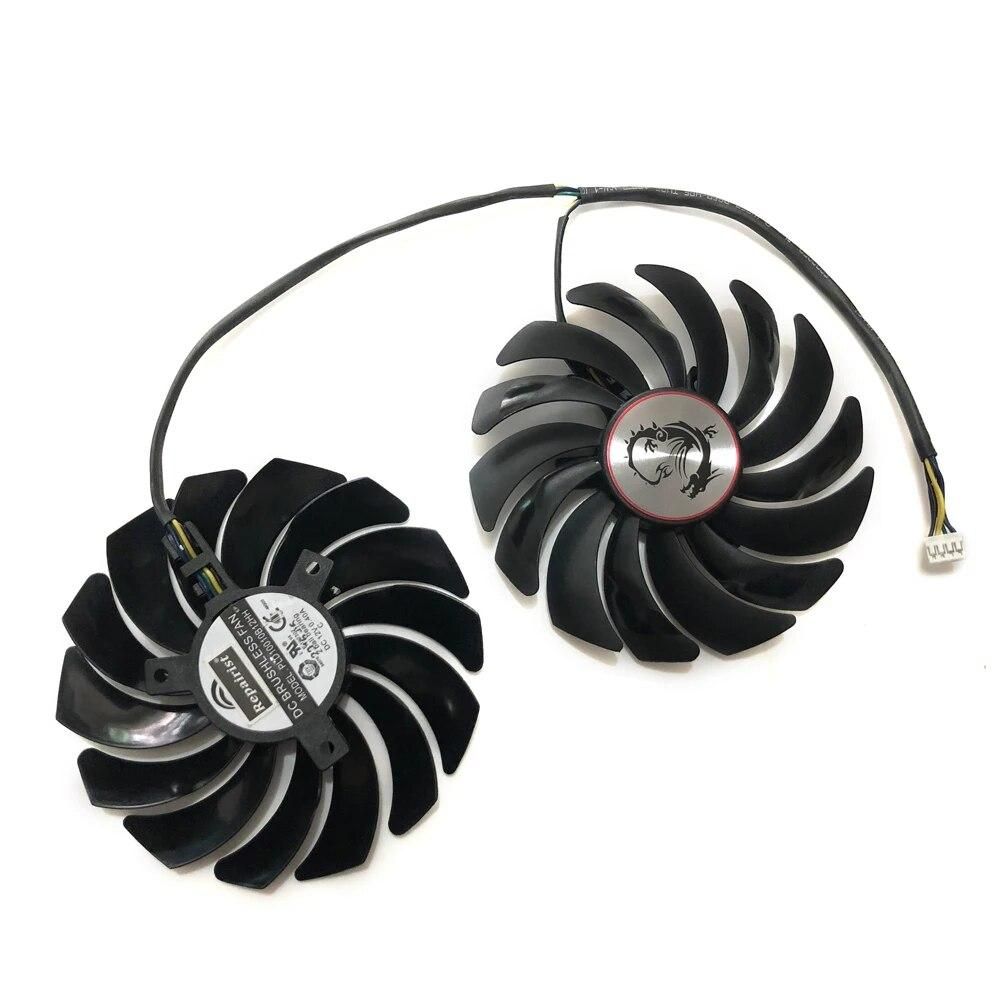 2pcs/lot gtx1080 gtx1070 gtx1060 gpu cooler Fans Video Card fan For MSI GTX 1080/1070/1060 GAMING GPU Graphics Card Cooling