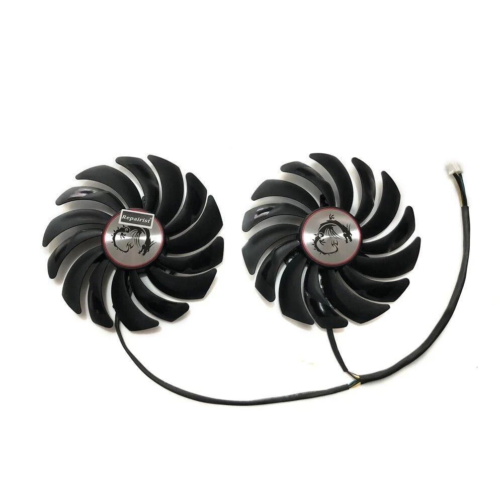 2pcs/lot gtx1080 gtx1070 gtx1060 gpu cooler Fans Video Card fan For MSI GTX 1080/1070/1060 GAMING GPU Graphics Card Cooling