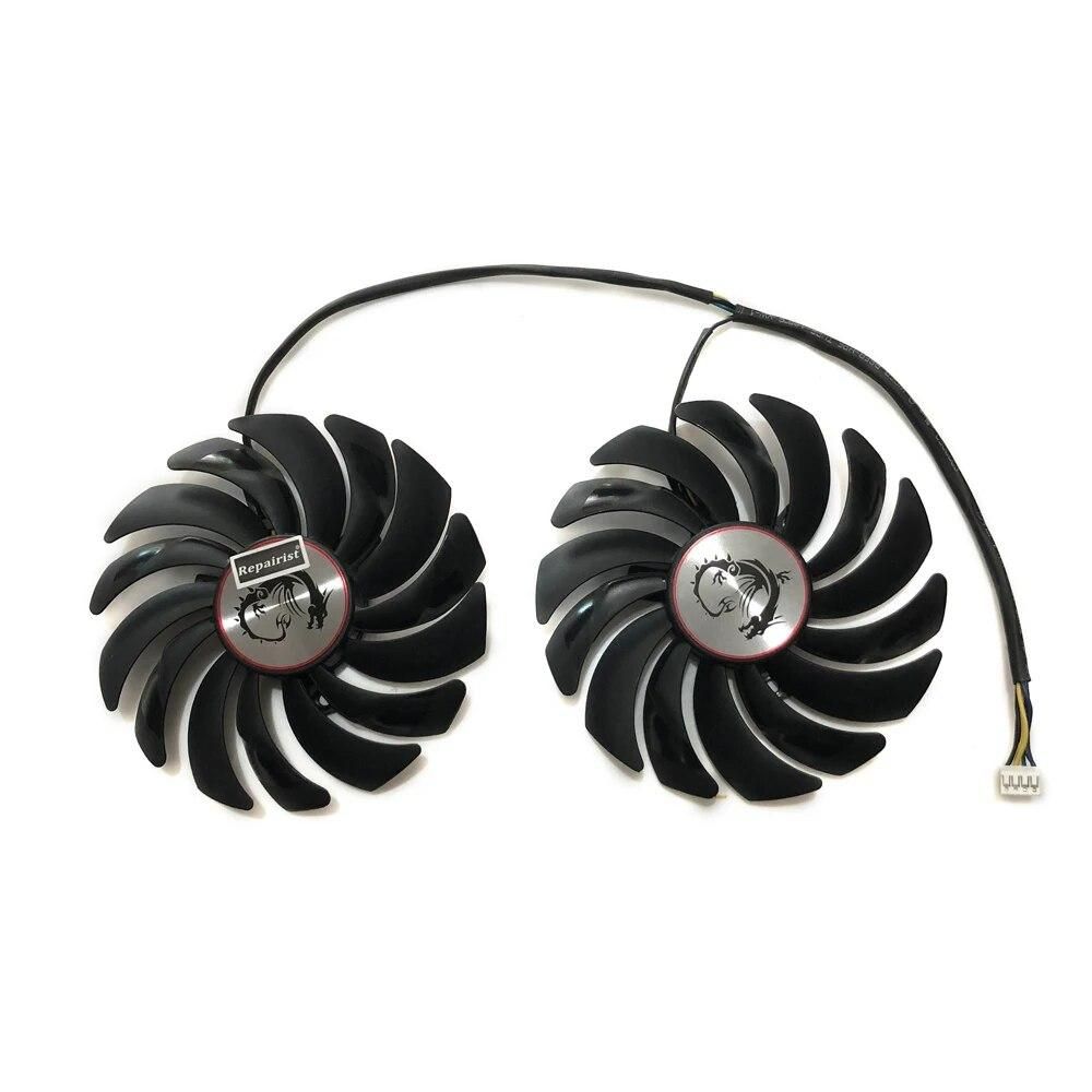 2pcs/lot gtx1080 gtx1070 gtx1060 gpu cooler Fans Video Card fan For MSI GTX 1080/1070/1060 GAMING GPU Graphics Card Cooling