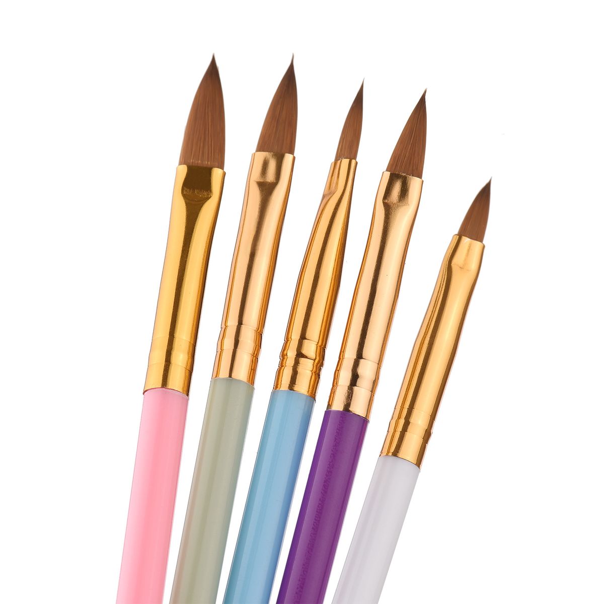 5pcs Acrylic Nail Art Brush Double-ended Nail Painting Pen Set