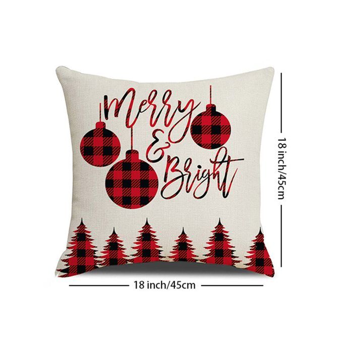 Eye-catching Pillow Cover Breathable Flax Single-sided-