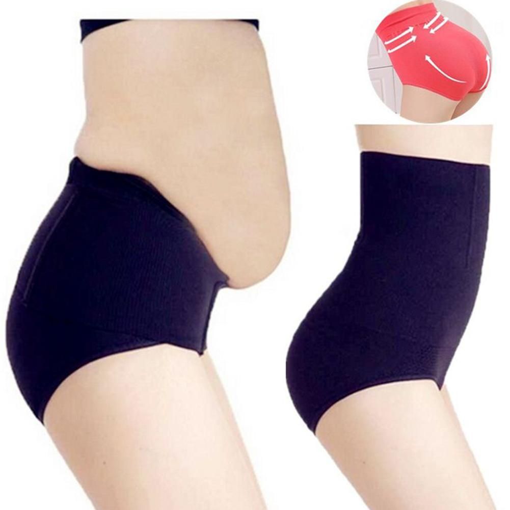 (Pink)Waist Trainer  Lifter Women Solid Color Seamless High Waist Shapewear Tummy Control Corset Briefs Shapers Safety Short Pants DOU