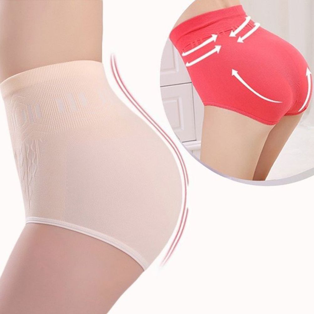 (Pink)Waist Trainer  Lifter Women Solid Color Seamless High Waist Shapewear Tummy Control Corset Briefs Shapers Safety Short Pants DOU