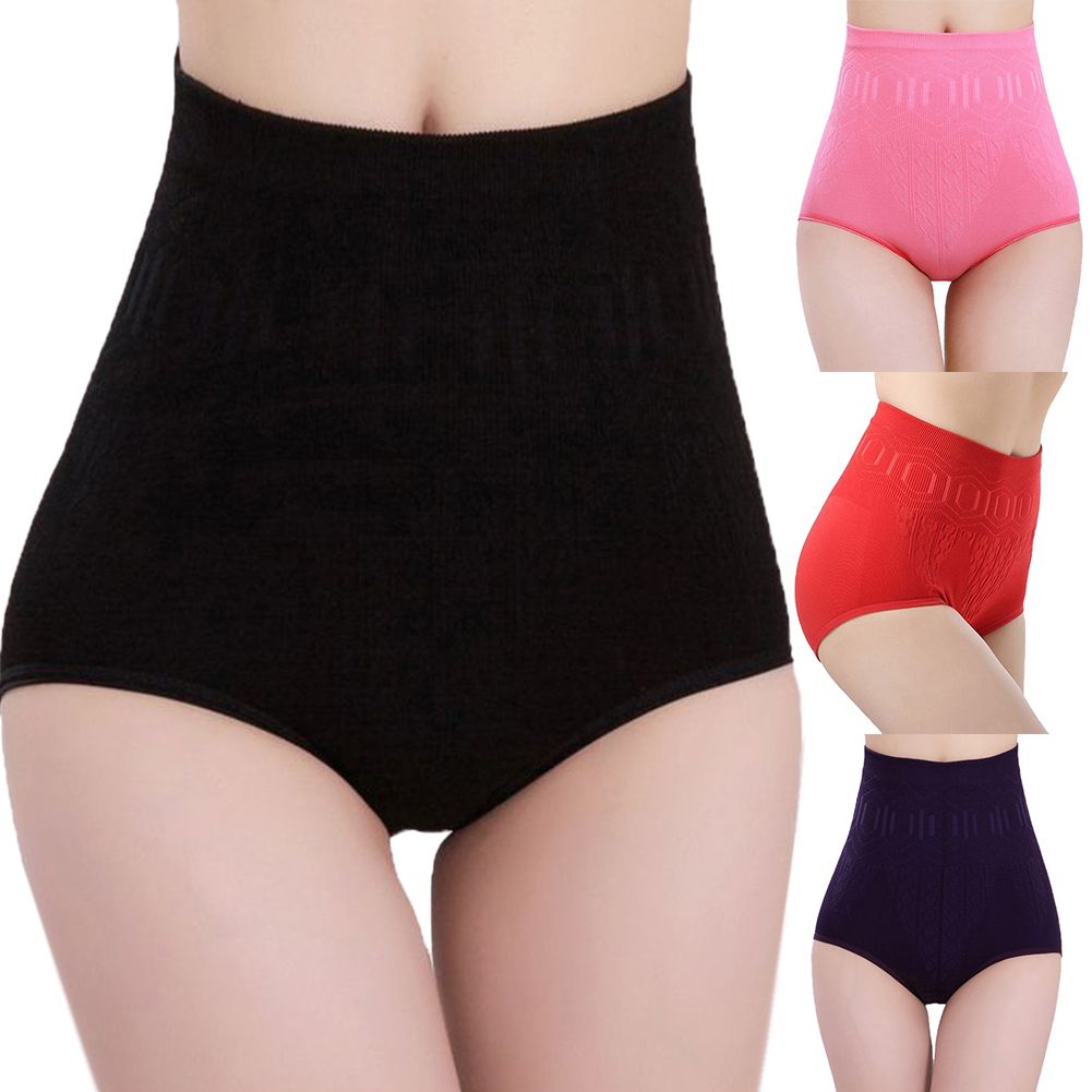 (Pink)Waist Trainer  Lifter Women Solid Color Seamless High Waist Shapewear Tummy Control Corset Briefs Shapers Safety Short Pants DOU