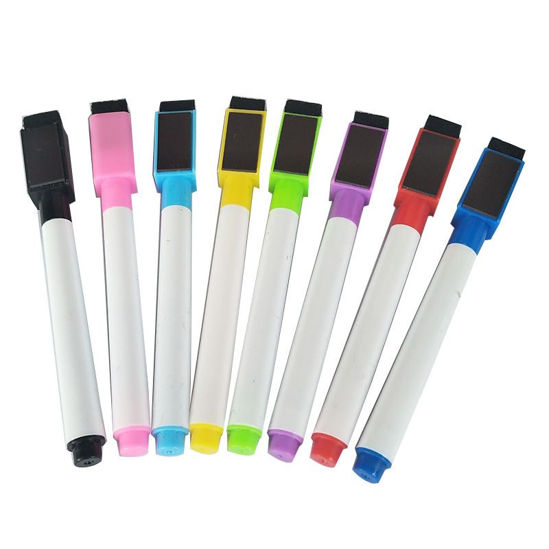 8pcs\set Erasable Colorful Black Whiteboard Pen Ma