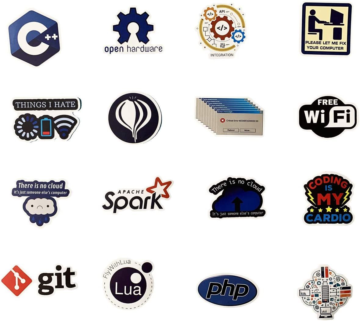 Wholesome 50pcs Laptop Stickers For Software Developers